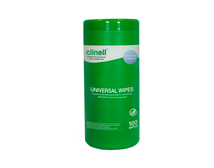 Clinell Sanitising Wipes Tub 100
