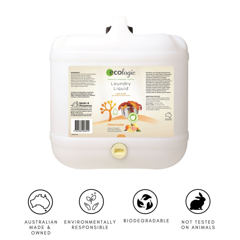 ECOLogic Citrus Fusion Laundry Liquid BULK 15L