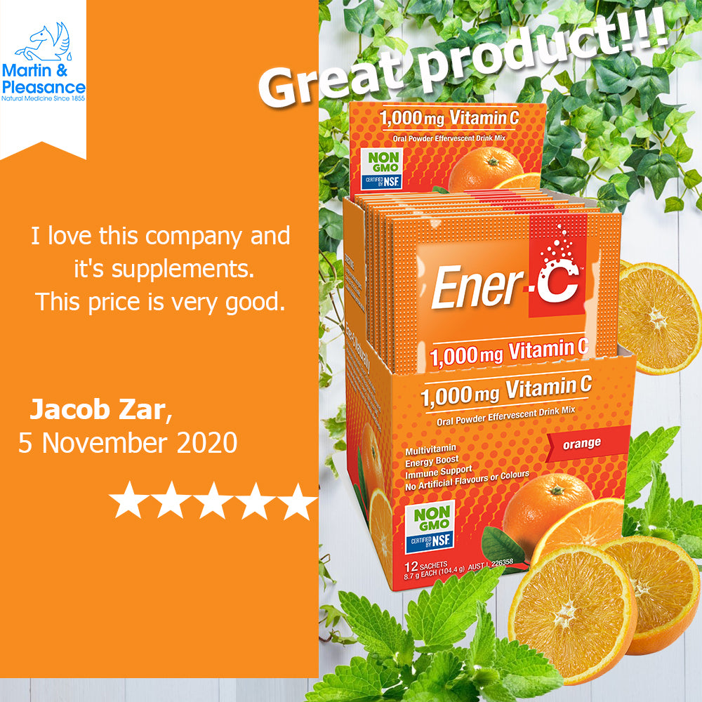 Ener-C Orange 12 Sachets – Multivitamin Drink Mix