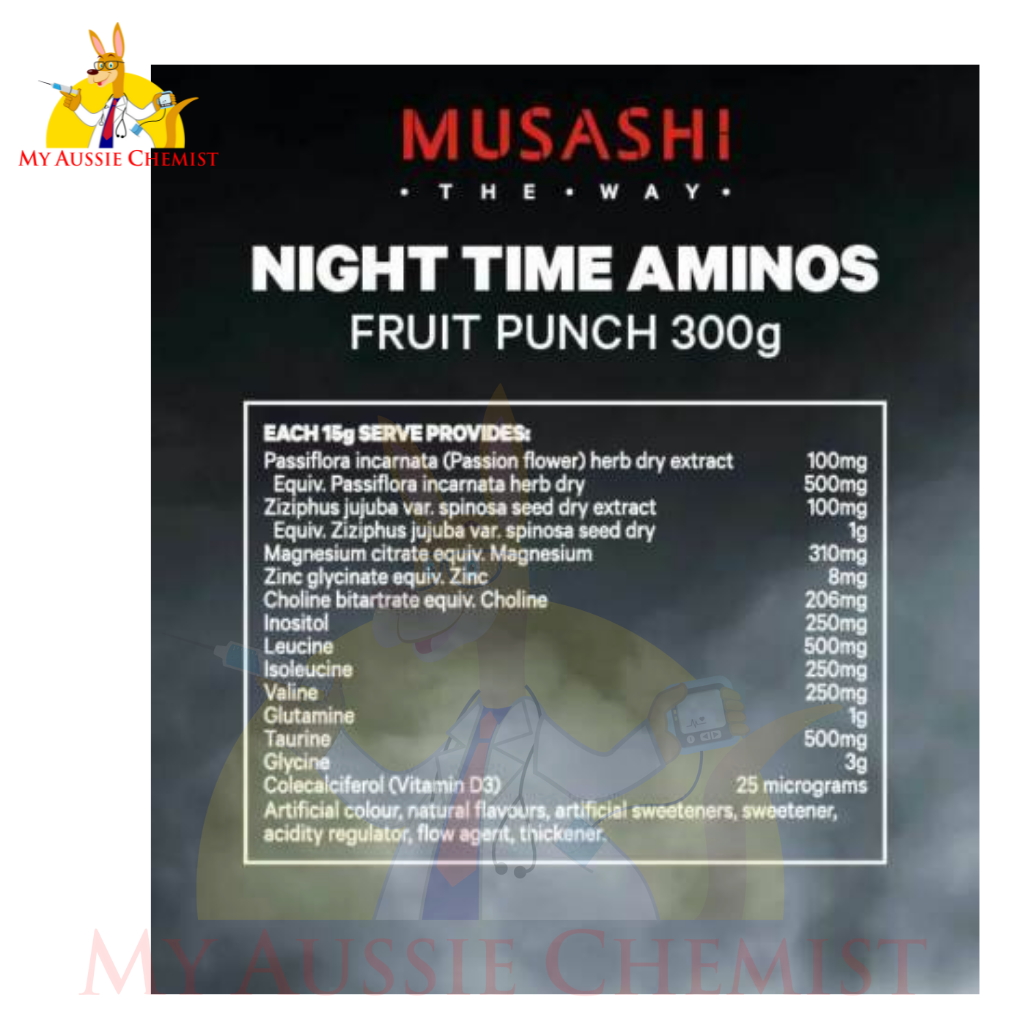 MUSASHI Night Time Aminos 300g Oral Powder