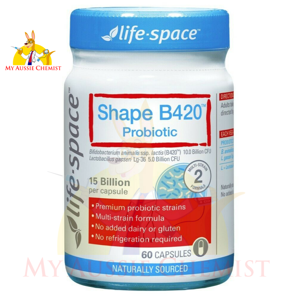 Life-Space Shape B420 Probiotic 60 Vege Capsules Healthy Digestive Flora System