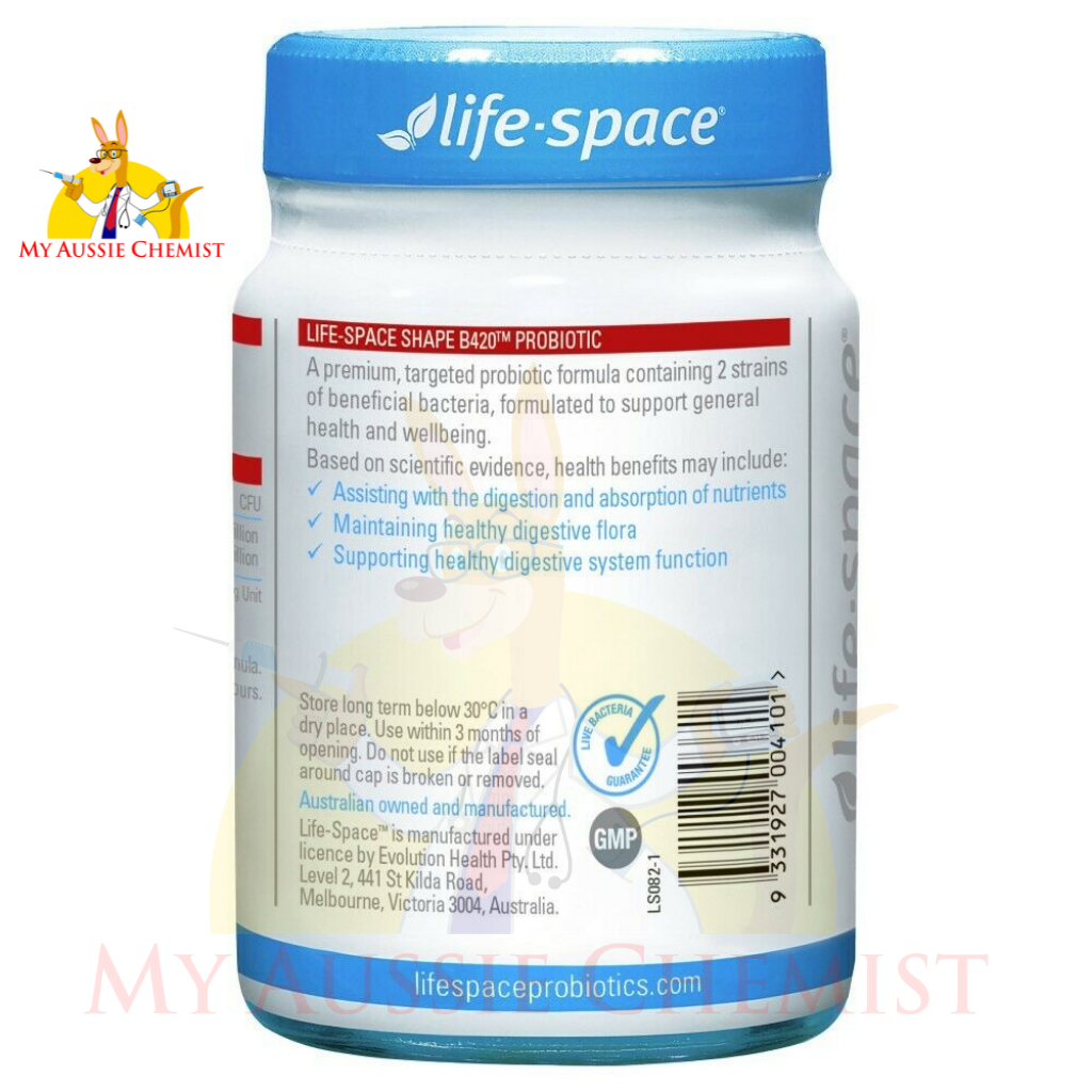 Life-Space Shape B420 Probiotic 60 Vege Capsules Healthy Digestive Flora System