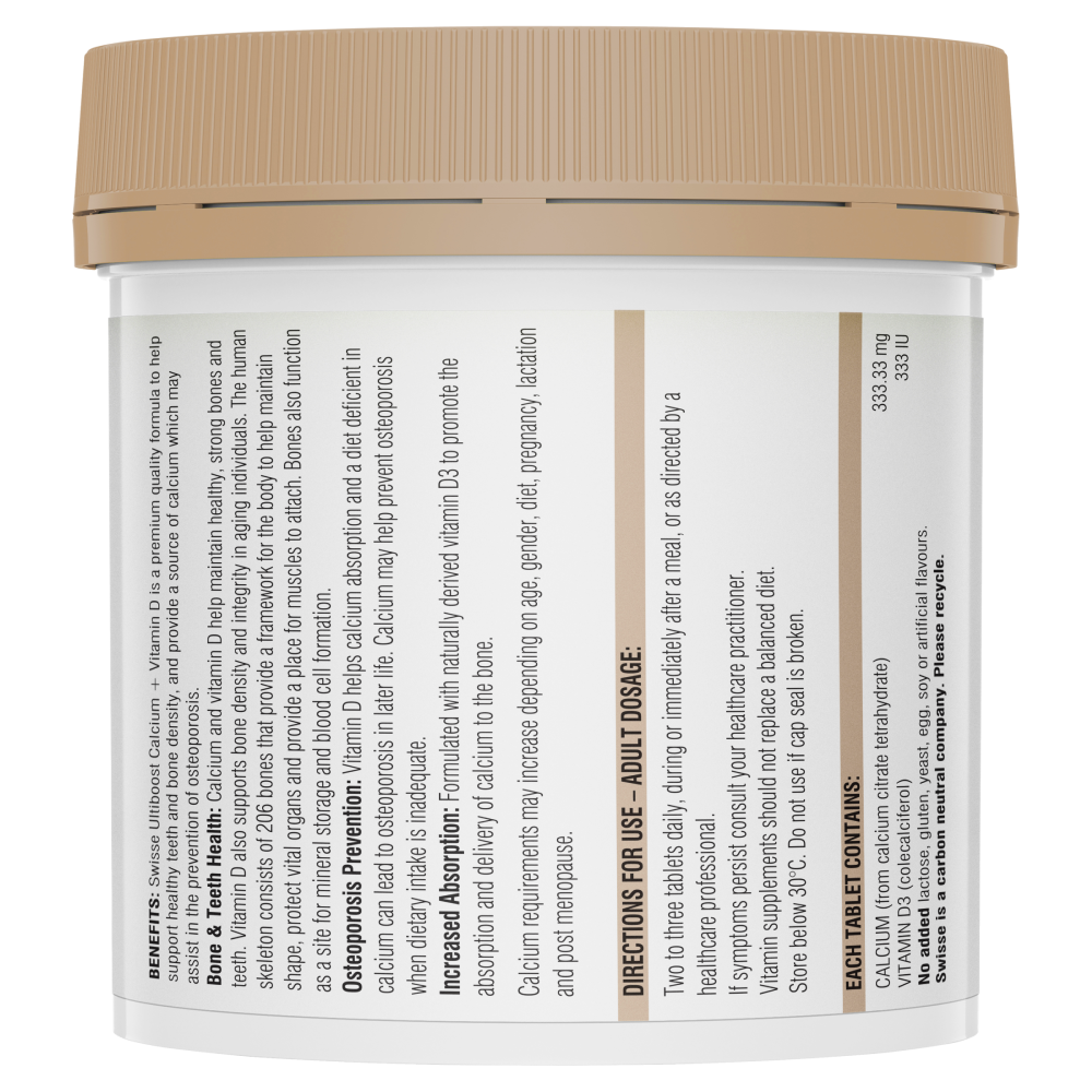 Swisse Ultiboost Calcium + Vitamin D 150 Tablets