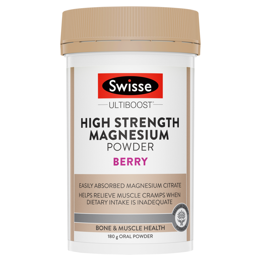 Swisse Ultiboost High Strength Magnesium Powder 180g - Berry Muscle Health