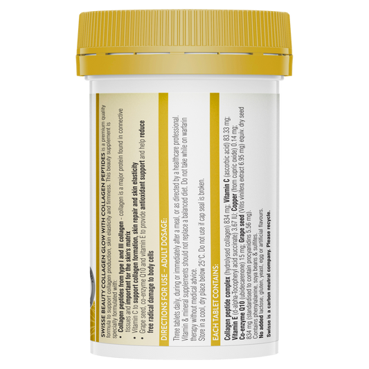 Swisse Beauty Collagen Glow with Collagen Peptides 60 Tablets