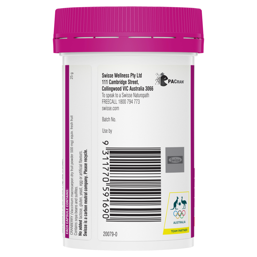 Swisse Ultiboost High Strength Cranberry 30 Capsules Urinary Tract Health UTI