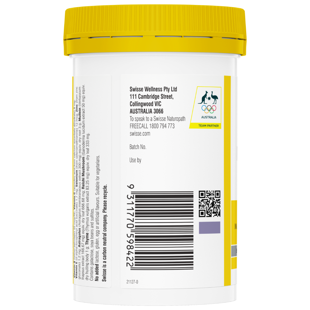 Swisse Ultiboost Lung Health Support 90 Tablets Respiratory Health Antioxidant