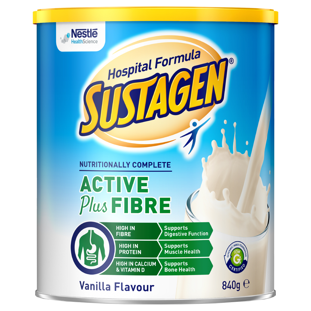 Sustagen Hospital Formula Active Plus Fibre 840g - Vanilla Flavour Nutritional