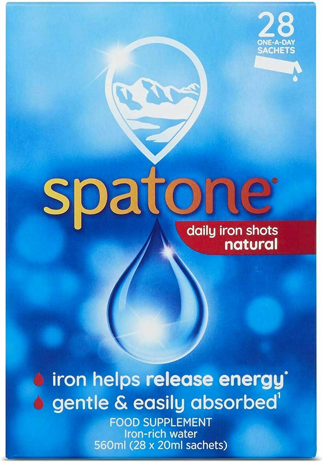 Spatone Liquid Iron Supplement 28 Sachets 100% Natural Highly Bioavailable Vegan