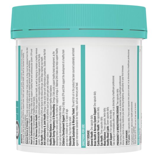 Swisse Ultiboost Odourless Wild Fish Oil 200 Capsules 1000mg Natural Omega-3