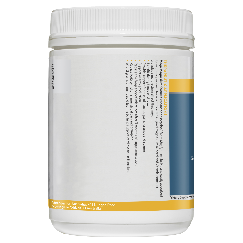Ethical Nutrients Mega Magnesium 450g Powder - Citrus Flavour MEGAZORB Meta Mag