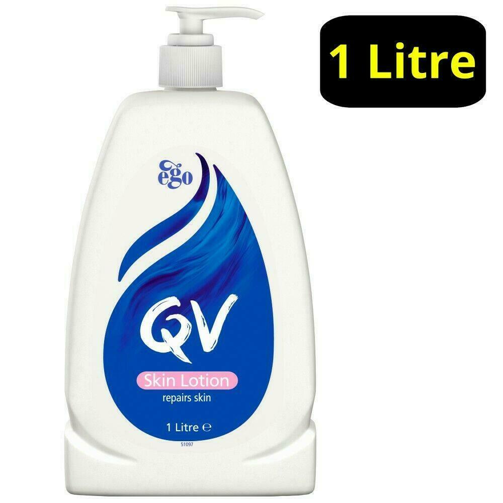 QV Skin Lotion 1 Litre Pump Repairs Moisturises Dry & Sensitive Skin 1L Ego