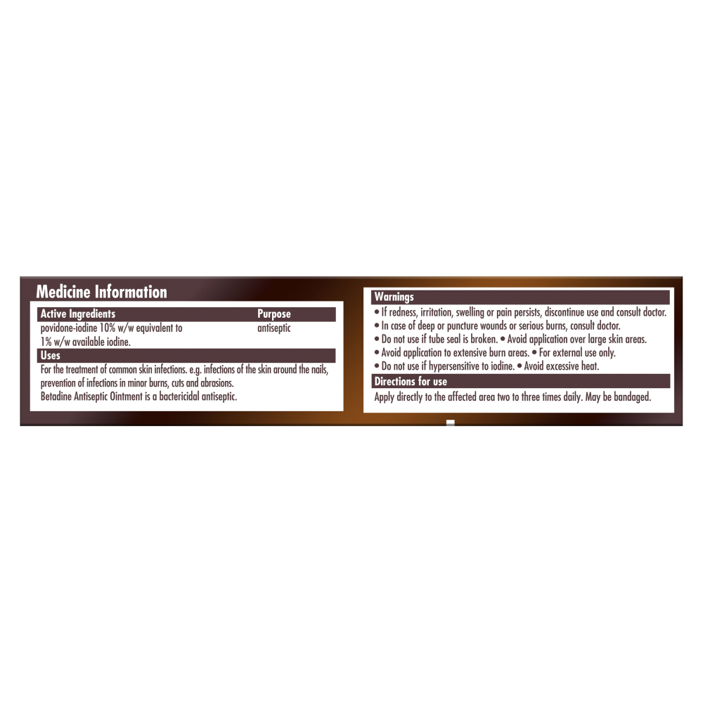 Betadine Antiseptic Ointment 25g Treatment of Common Skin Infections