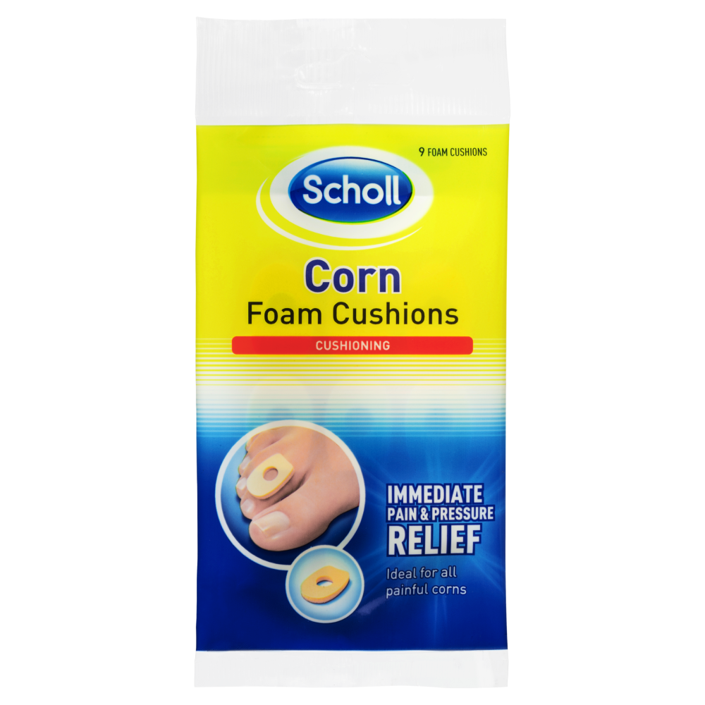 Scholl Corn Foam Cushions 9 Pack Cushioning Immediate Pain Pressure Relief