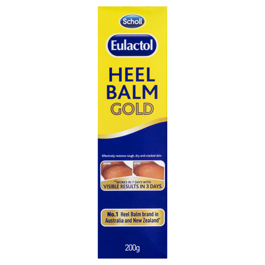 Scholl Eulactol Heel Balm Gold 200g Smooths Softens Hydrates Dry Cracked Skin