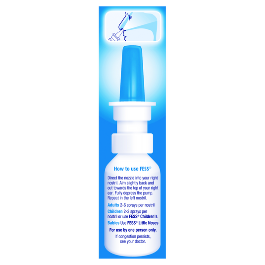 Fess Saline Spray Original 30mL Non-Medicated Relieve Nasal Sinus Congestion
