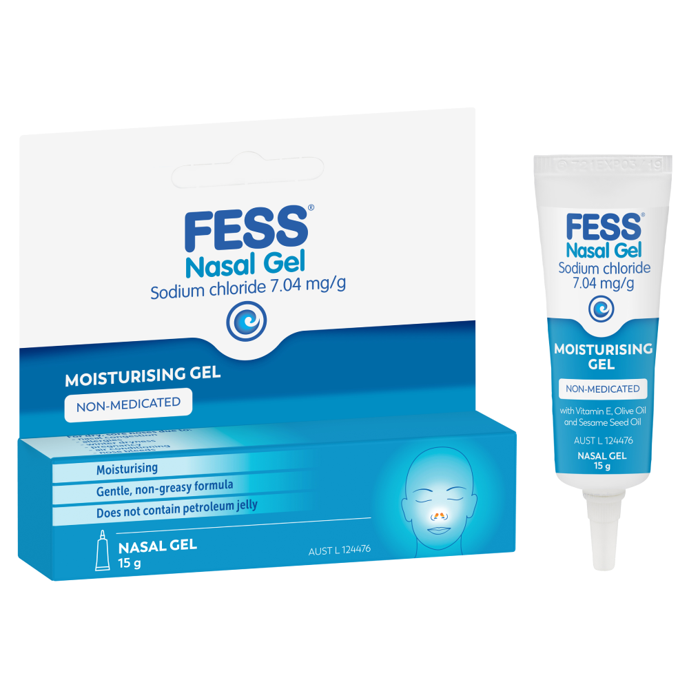 Fess Nasal Moisturising Gel 15g Non-Medicated Soothes Relieve Dry Sore Noses