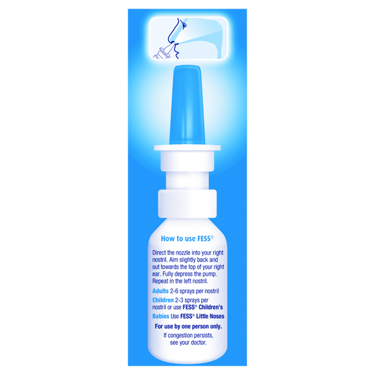 Fess Saline Spray Original 75mL Non-Medicated Relieve Nasal Sinus Congestion
