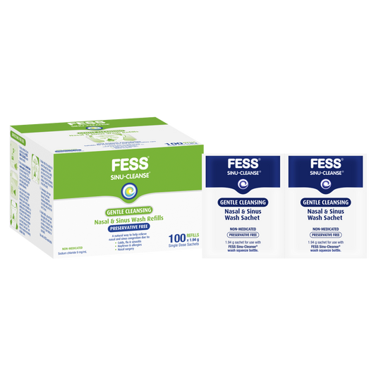 Fess Sinu-Cleanse Gentle Cleansing Refills 100 x 1.94g Sachets Nasal Congestion