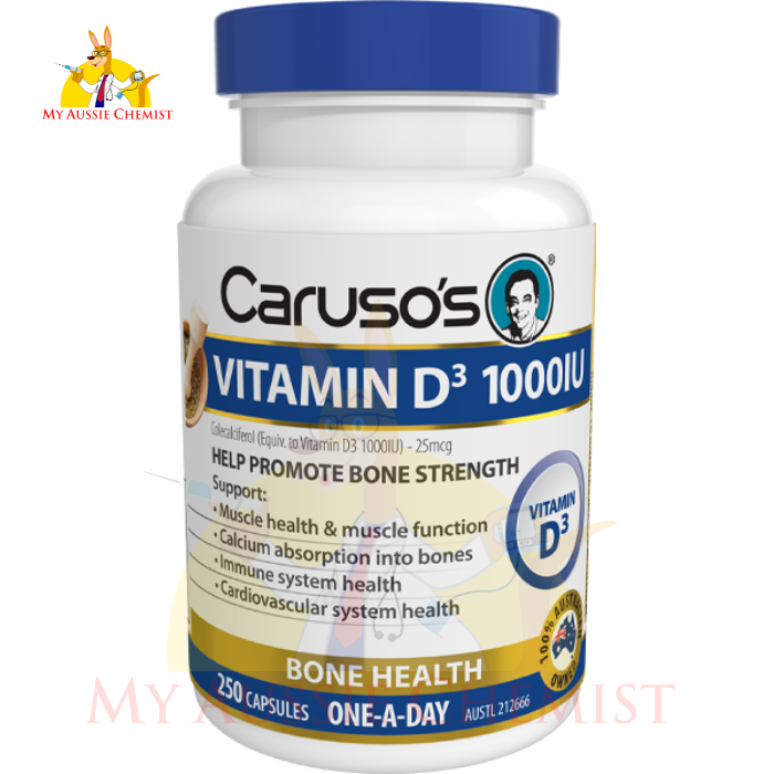 Caruso's Vitamin D3 1000IU 250 Capsules