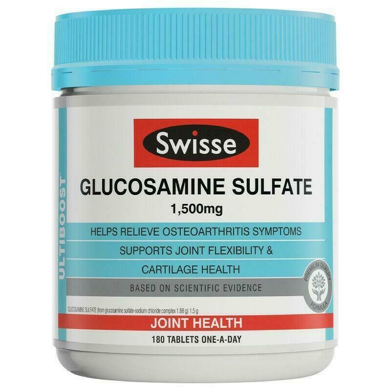 2XSwisse Ultiboost Glucosamine Sulfate 1500mg 180 Tablets Joint Health Arthritis