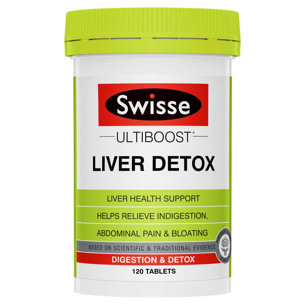 2XSwisse Ultiboost Liver Detox 2X120 Tablets Bloating Indigestion Milk Thistle