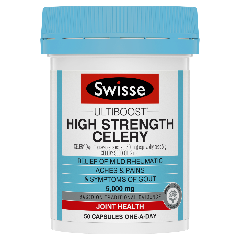 2XSwisse Ultiboost High Strength Celery 5000mg 50 Capsules Gout Rheumatism Relie