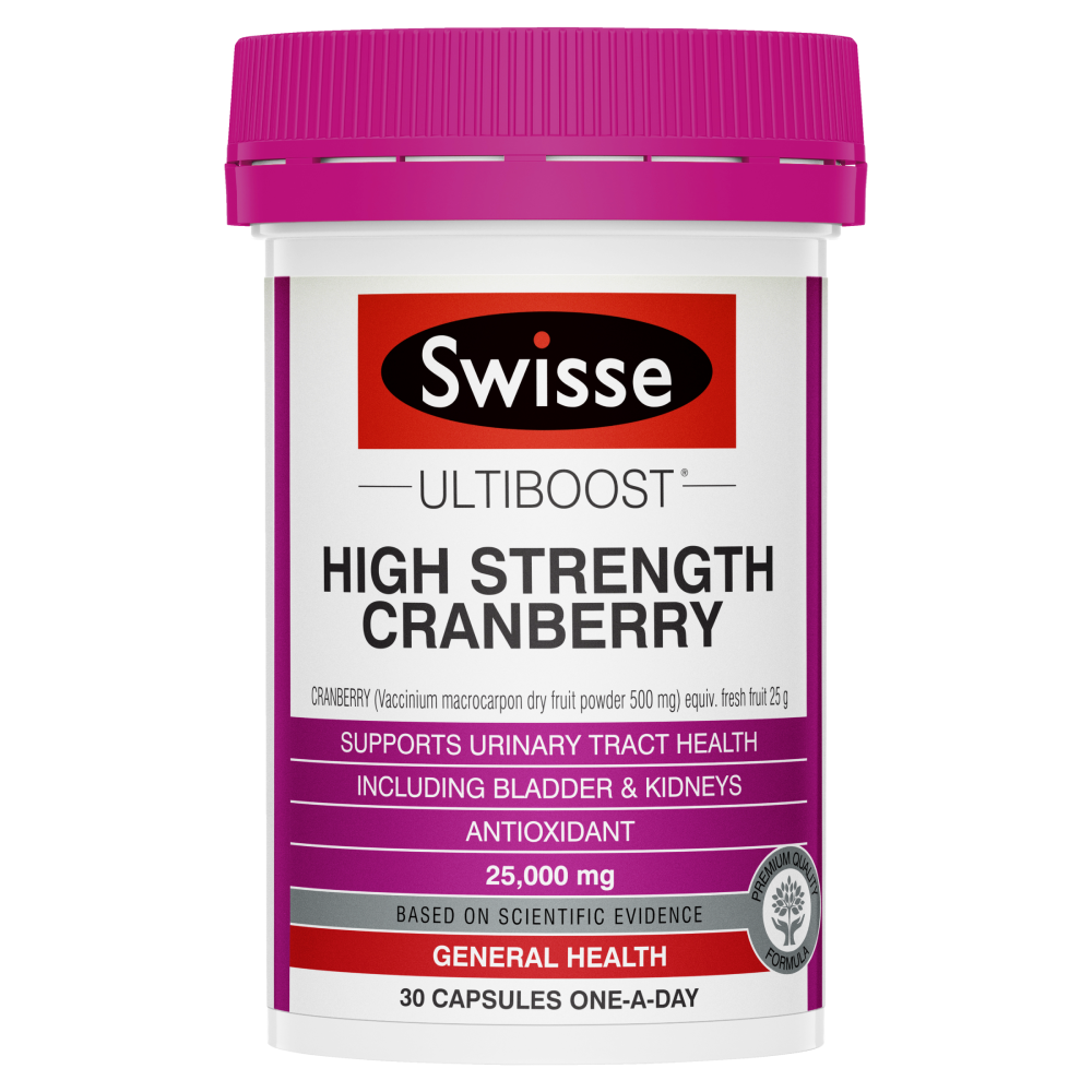 2XSwisse Ultiboost High Strength Cranberry 30 Capsules Urinary Tract Health UTI