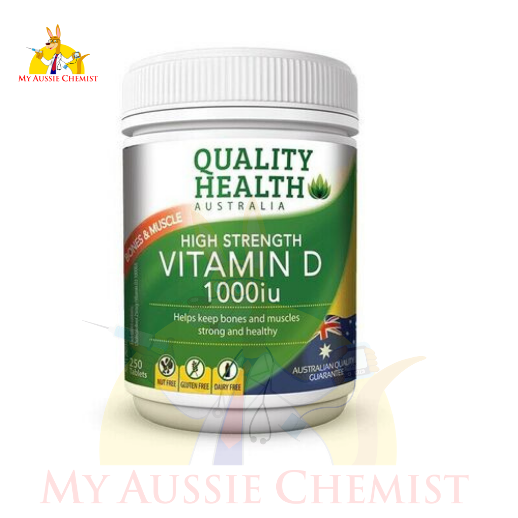 Quality Health High Strength Vitamin D 1000iu 250 Tablets