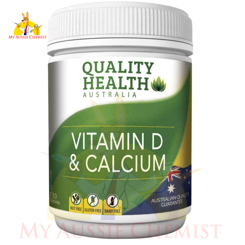 Quality Health Vitamin D & Calcium 130s Support Bone Health