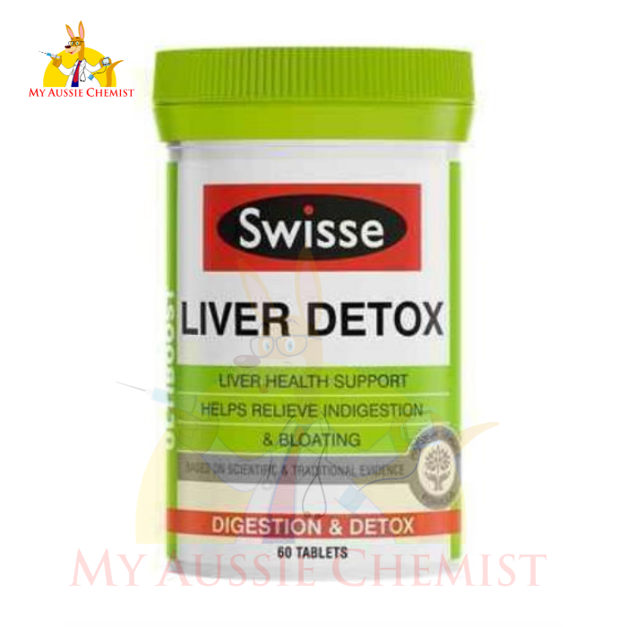 Swisse Ultiboost Liver Detox 60/120 Tablets Bloating Indigestion Milk Thistle