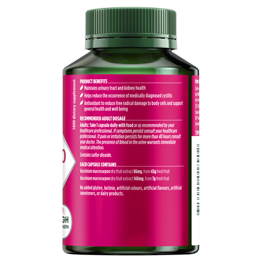 Nature's Own High Strength Cranberry 50000mg 90 Capsules UTI Cystitis Natures