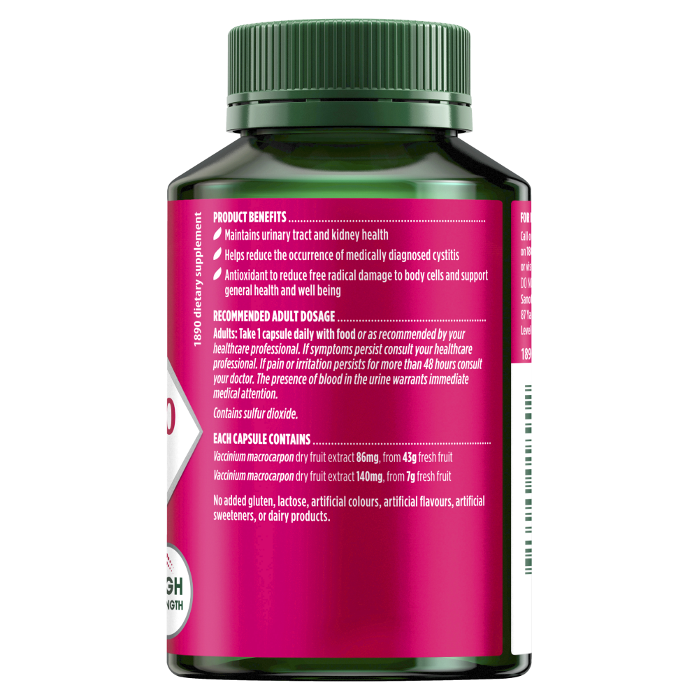 Nature's Own High Strength Cranberry 50000mg 90 Capsules UTI Cystitis Natures