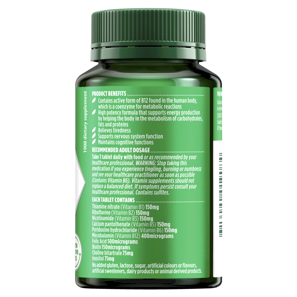 Nature's Own Ultra B 150 Forte 60 Tablets High Potency B Vitamins Energy Natures