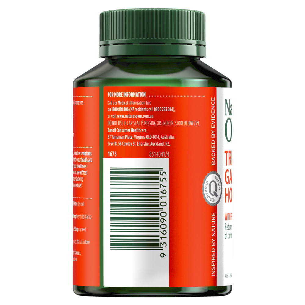 Nature's Own Triple Strength Garlic + C, Horseradish 100 Tablets Vitamin Natures