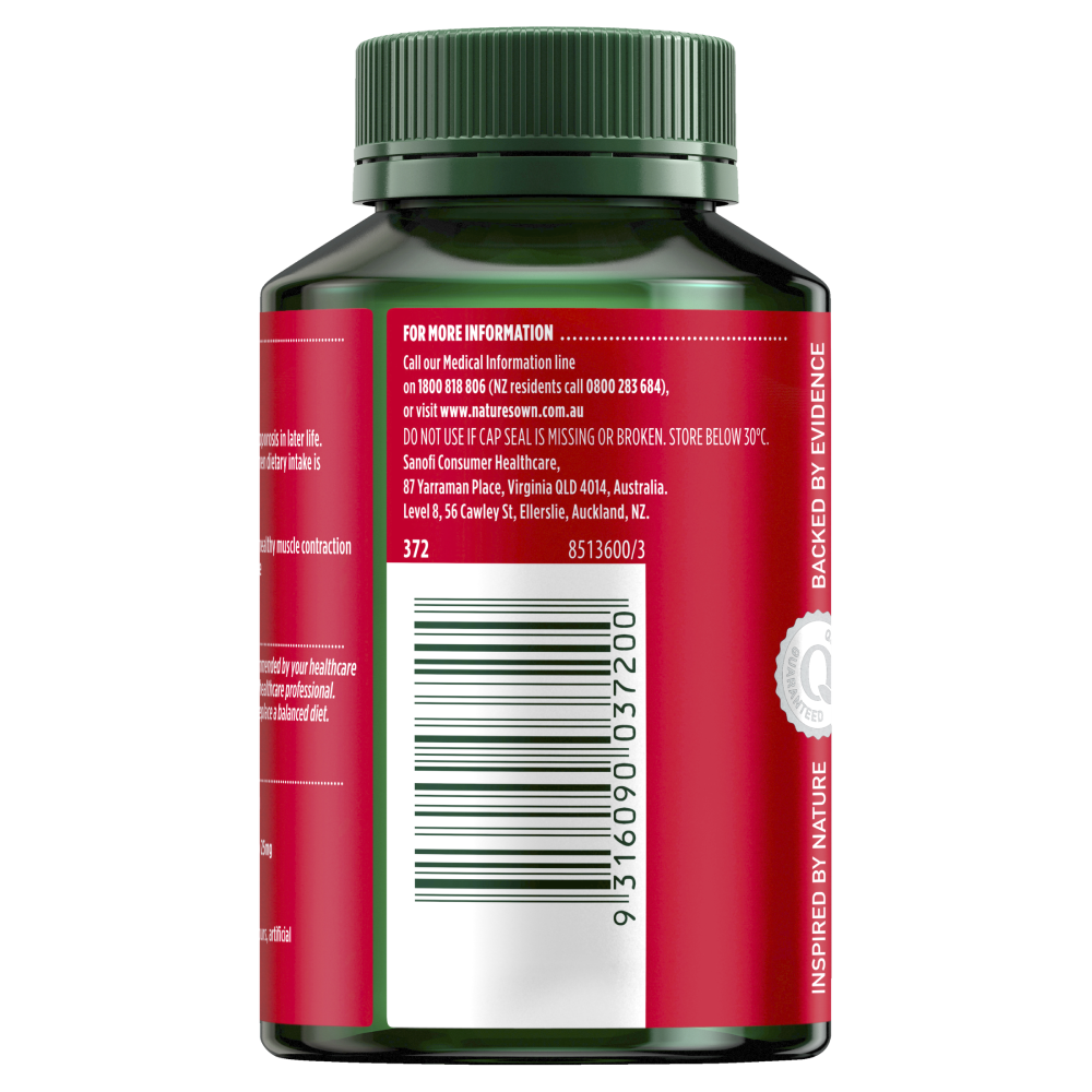 Nature's Own Calcium, Magnesium & Vitamin D3 120 Tablets Bone & Muscles Natures