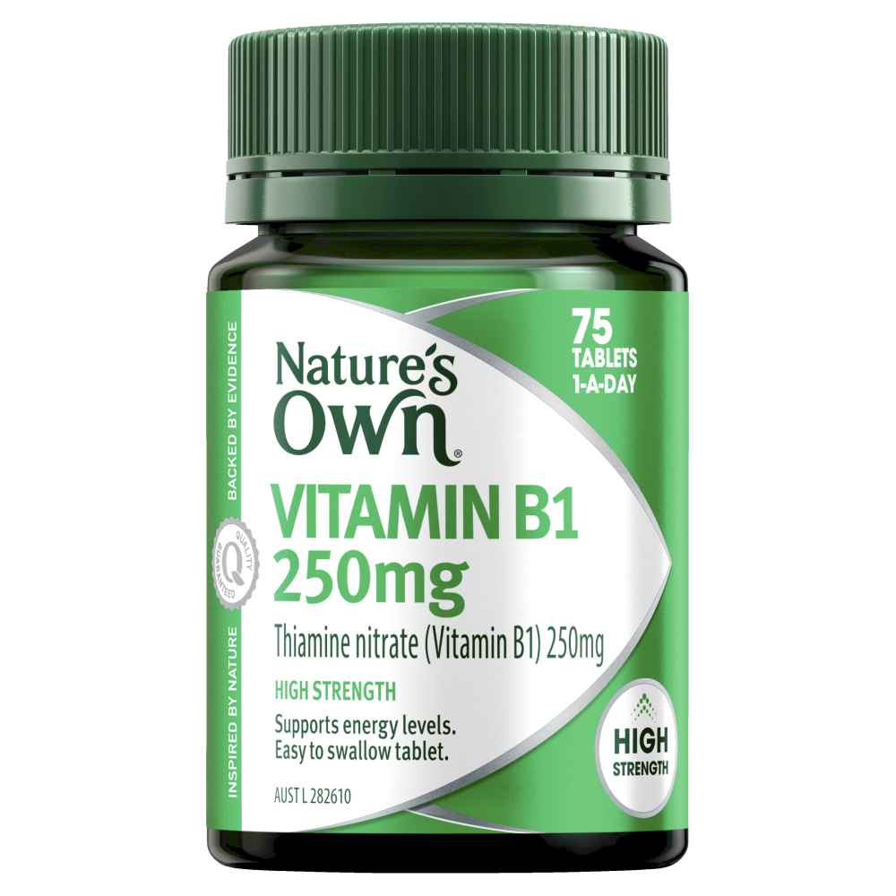 Nature's Own Vitamin B1 250mg 75 Tablets Energy Support High Strength Natures