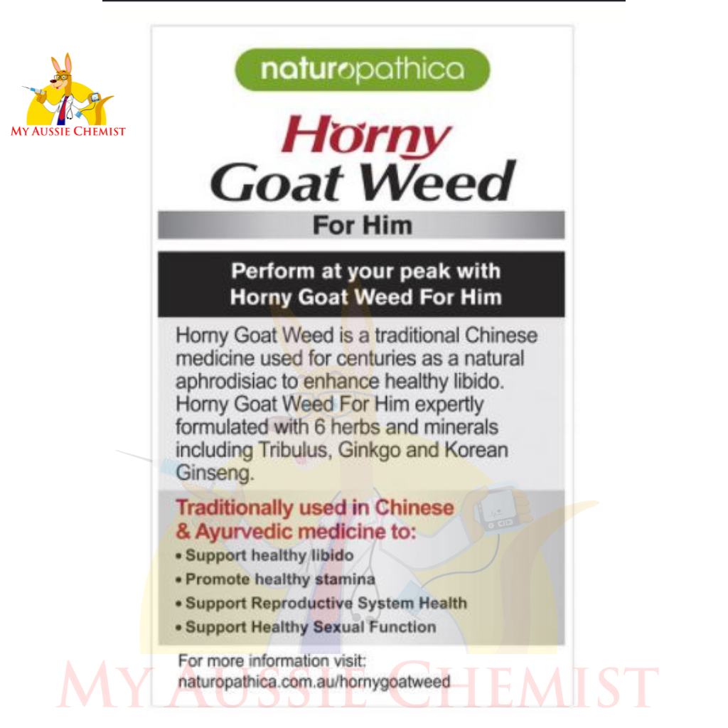 Naturopathica Horny Goat Weed for Him 50 Tablets