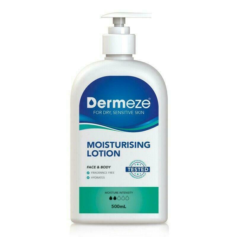 Dermeze Moisturising Lotion 500mL Pump Nourishing Sensitive Skin Non-Irritant