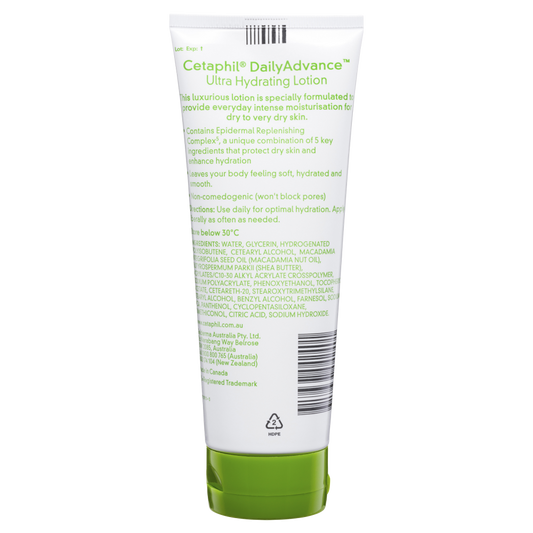 Cetaphil Daily Advance Ultra Hydrating Lotion 226g Very Dry Skin Fragrance Free