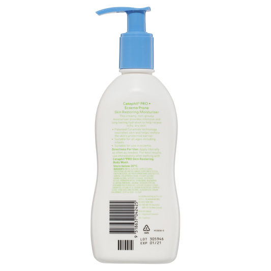 Cetaphil Pro Eczema Prone Skin Restoring Moisturiser 295mL Patented Ceramide