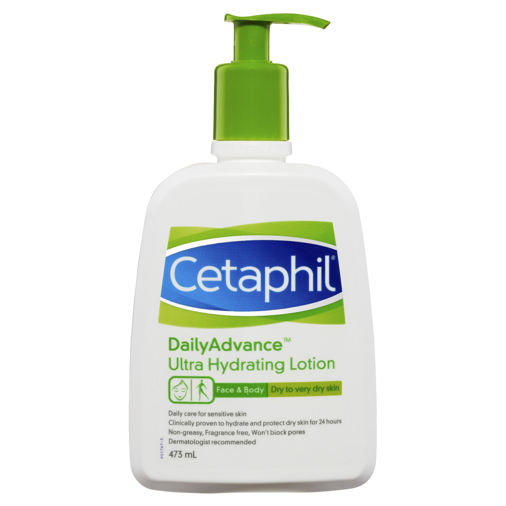 Cetaphil Daily Advance Ultra Hydrating Lotion 473mL Pump Very Dry Skin
