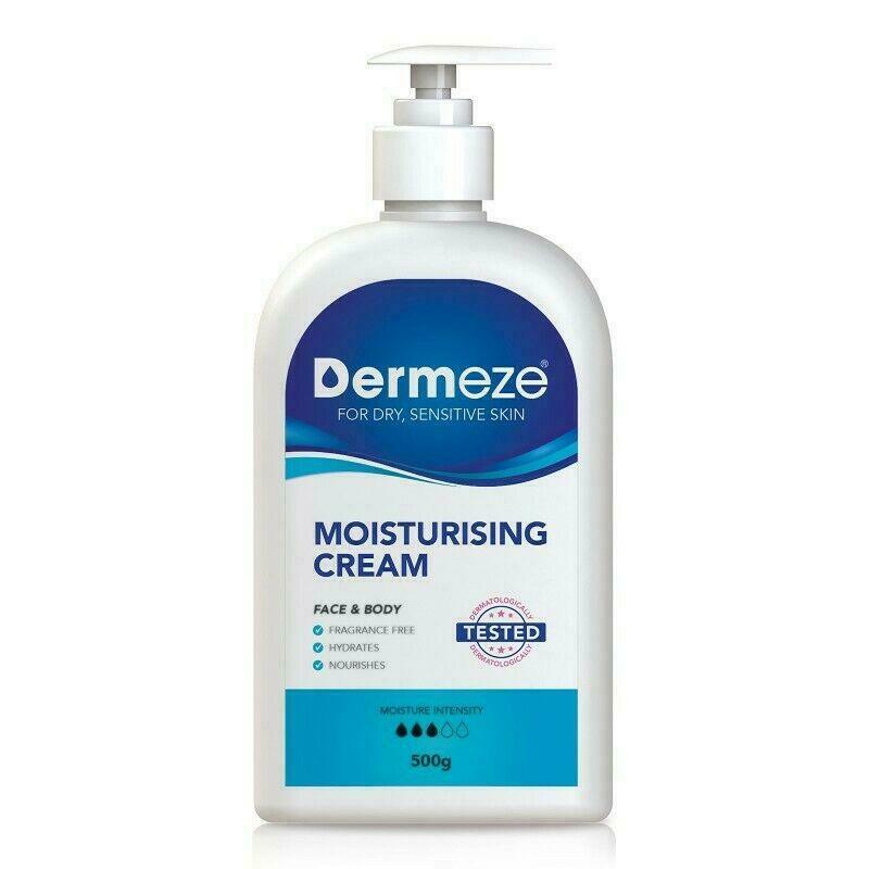 Dermeze Moisturising Cream 500g Pump Nourishing Sensitive Skin Non-Irritant