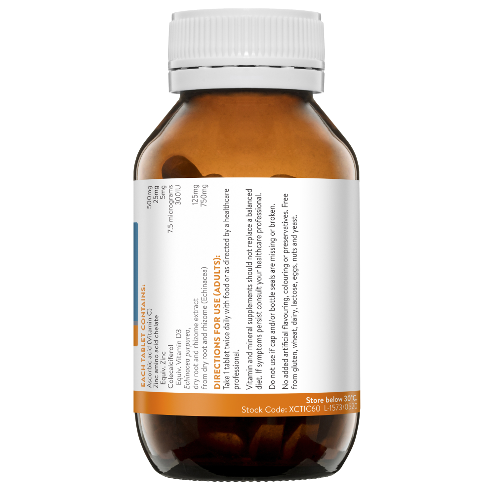 Ethical Nutrients Extra C Immune Complex 60 Tablets Vitamins C D Zinc Echinacea