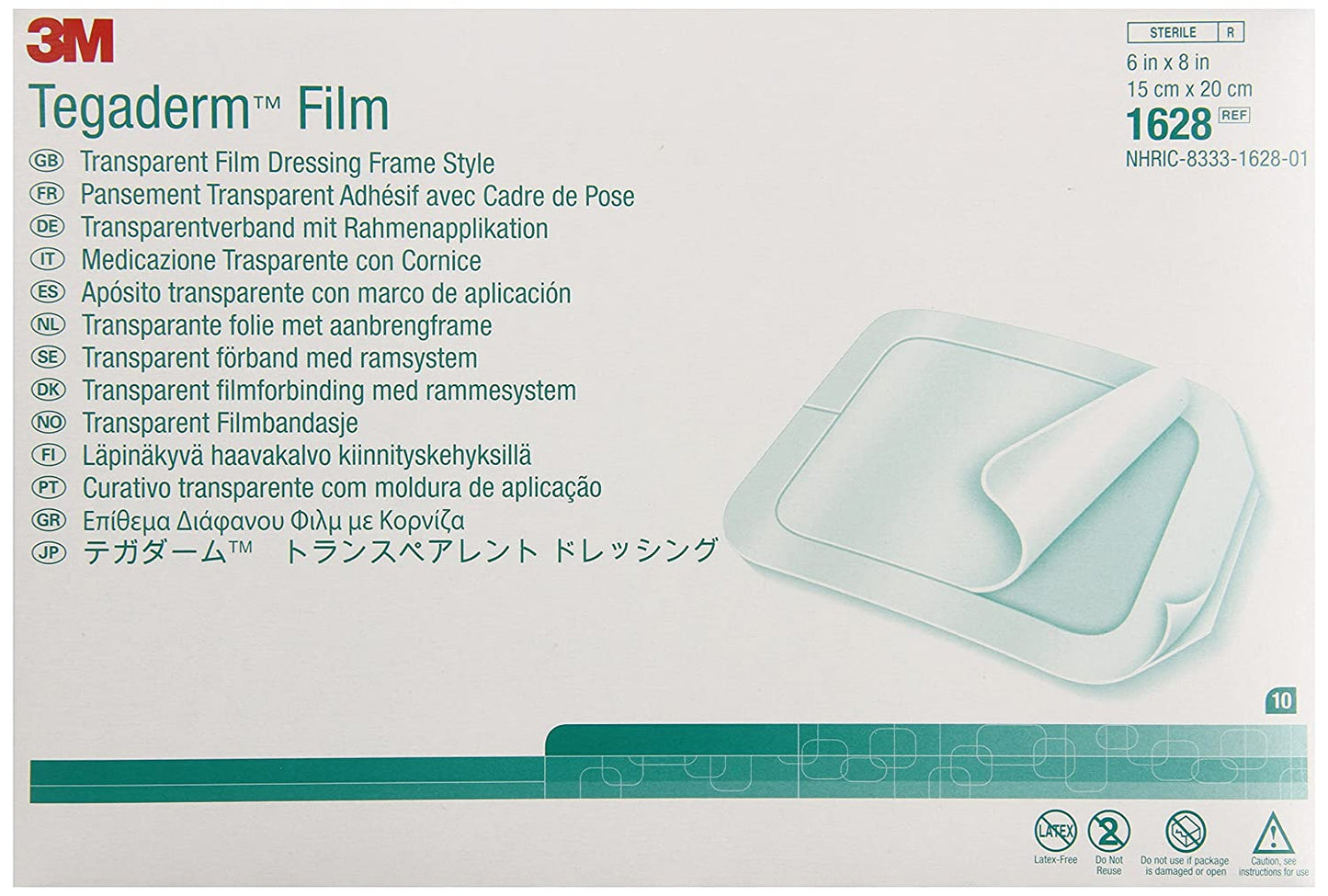3M Tegaderm Clear Film Dressing 15Cmx20Cm Box 10