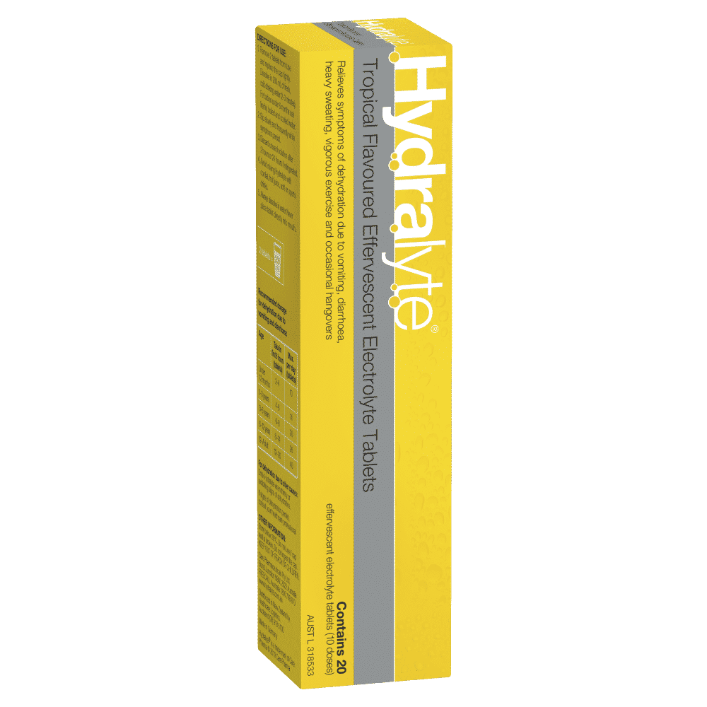 Hydralyte Effervescent Electrolyte 20 Tablets