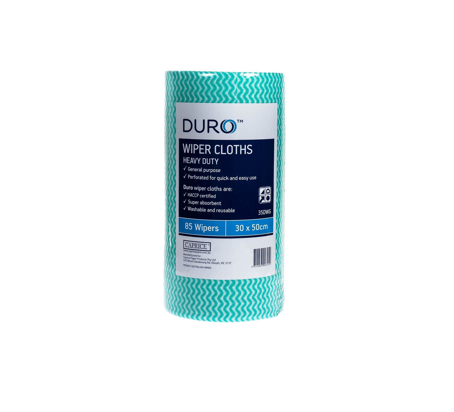Duro Wiper Roll Heavy Duty Green 50Cmx30Cm Roll 85
