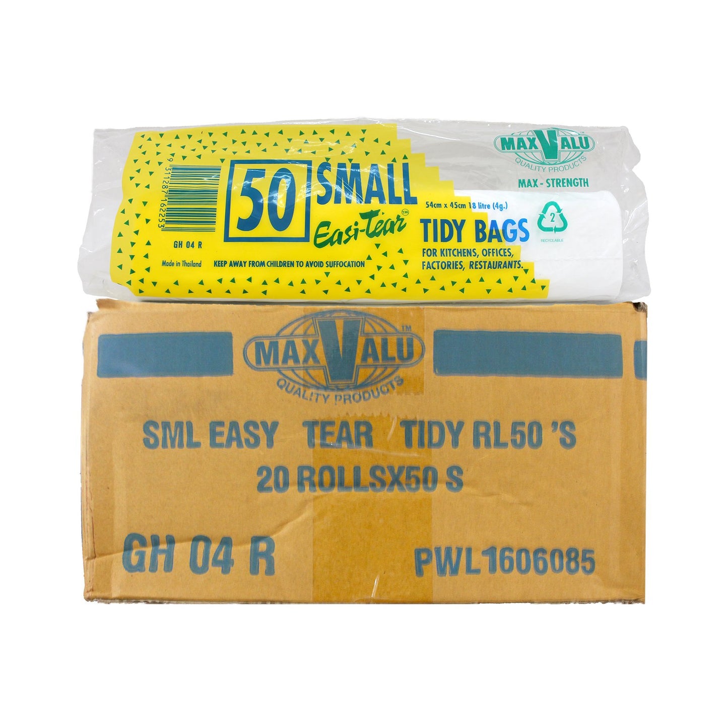 18L Garbage Bags White (Max Value), Ctn 1000