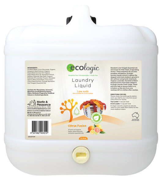 ECOLogic Citrus Fusion Laundry Liquid BULK 15L