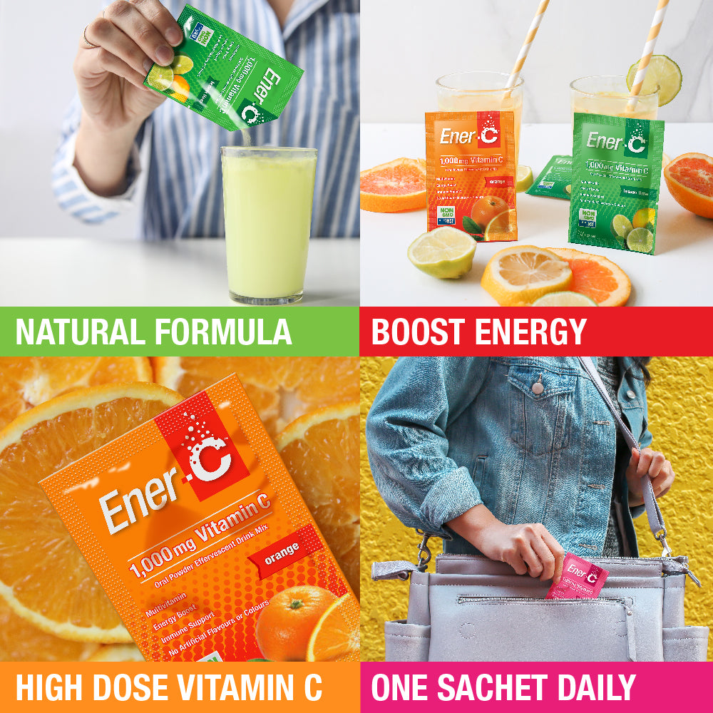 Ener-C Lemon Lime 12 Sachets – Multivitamin Drink Mix